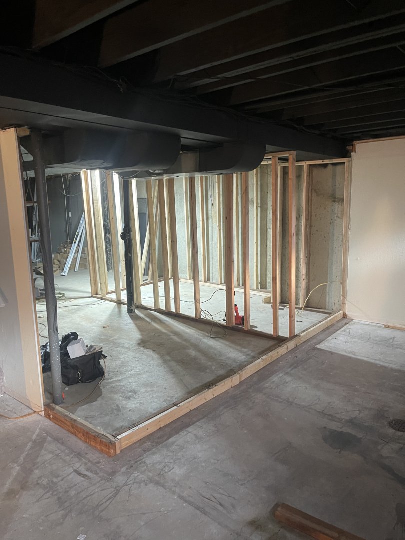 Kirkwood Construction's Basement Bathroom Addition - Before view